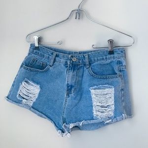 Light Wash Jean Shorts